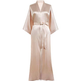 Long Silk Kimono Robe for Women Silk Kimono Bathrobe Bridesmaid Wedding Silk Robe -  slipintosoft